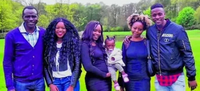 Divock Origi with his family.